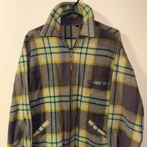 Vintage 70s 80s Sportclad Full Zip Wool Jacket~3 Pockets~Men’s Large